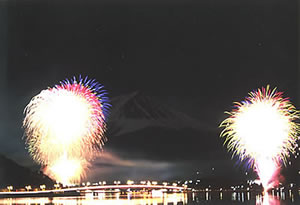 湖上の舞 冬花火
