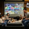 家族で大画面ゲームを楽しめる