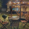 自然の中で楽しむ屋根付きBBQ