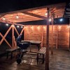 屋根付きBBQで雨の日でもご利用できます