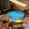浴室から出るとプライベートデッキ