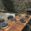 雨の日でも安心の屋根付きBBQスペース