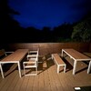夜の雰囲気も素敵です!雲の無い日は星空を